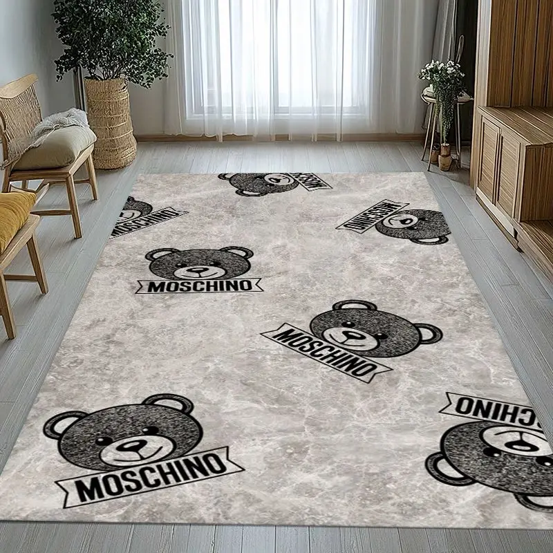 Tapis de grande taille antidérapant, doux, à motifs de dessins animés M-Moschino, idéal pour le salon, la chambre à coucher, la salle de jeux, à placer sous le canapé, pour la décoration intérieure.