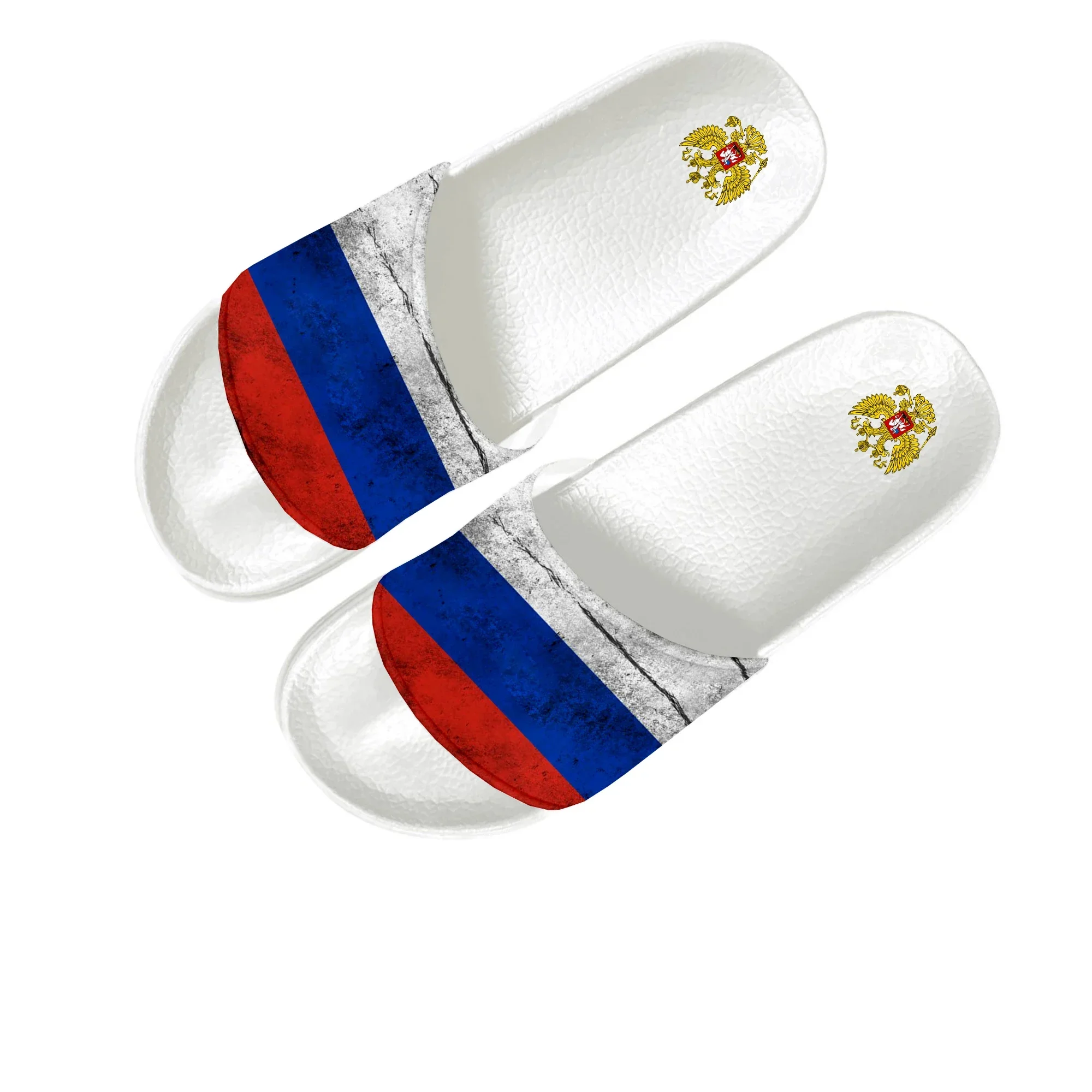 Russian Flag Slippers Home Water Shoes Men Women Teenagers Children Russia Beach Pool Sandals Custom Made Summer Slipper