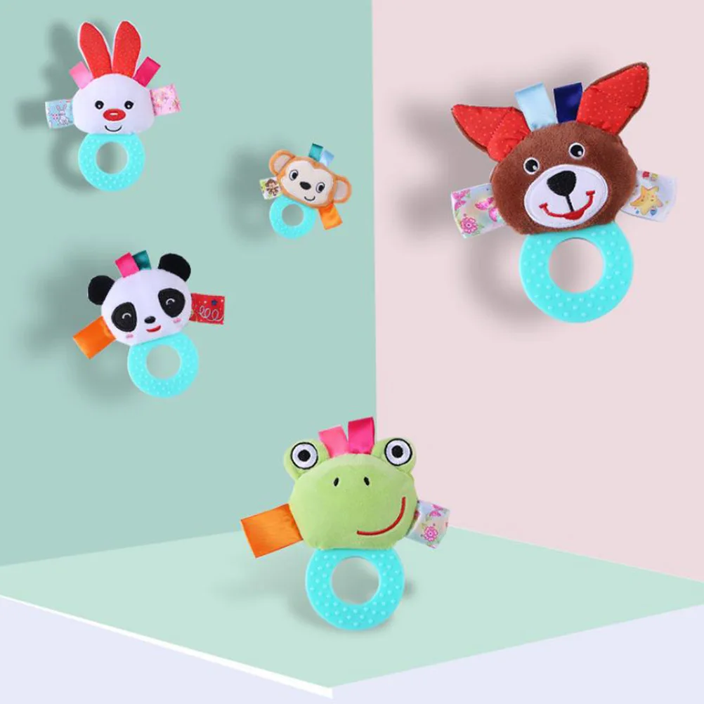 

Tooth Glue Hand Roaming Animal Teether Stick Cartoon Baby Toys for Babies