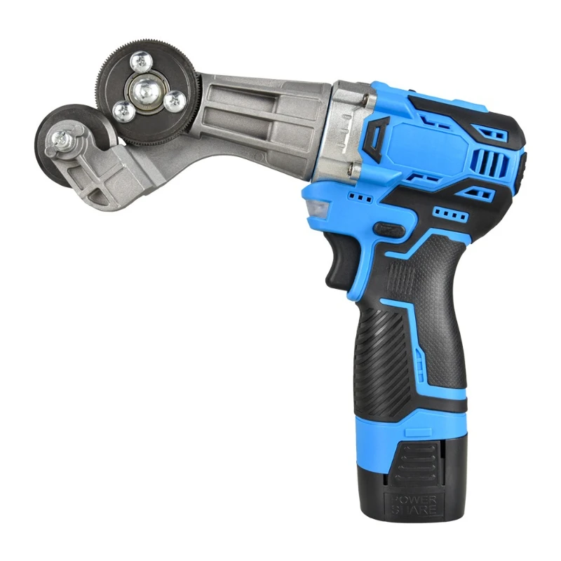 Electric drill, shearing device, hand electric drill changed to convert metal plate cutter, new artifact, iron shears modified
