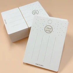 Pinzas para el pelo de 7,5x10,5 CM, tarjetas de embalaje, soporte de exhibición para horquillas, etiquetas hechas a mano para joyería, etiquetas de precio al por menor, 20/50 piezas