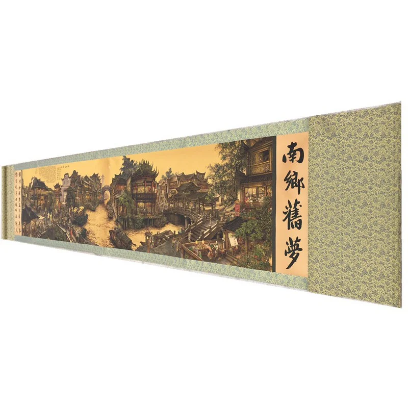 

Antique Wholesale Banner Hanging Painting Long Scroll Painting Nanxiang Old Dream Office Hanging Picture Decoration Living Room