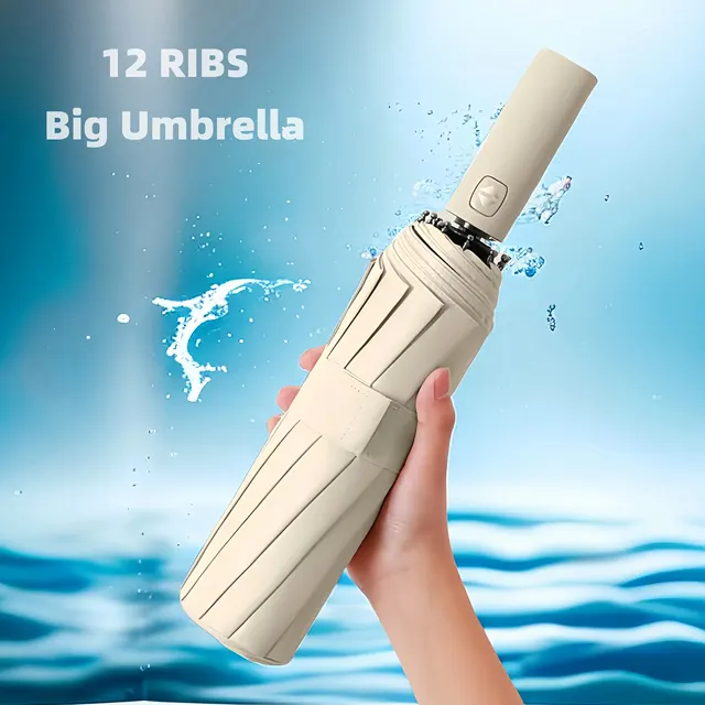 Mocny, odporny na wiatr parasol 12K Ribs W pełni automatyczny składany parasol UV do podróży służbowych o średnicy 108 cm i deszczu