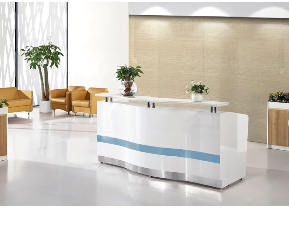 #Salon Reception Table Beauty Salon Furniture Reception Desk