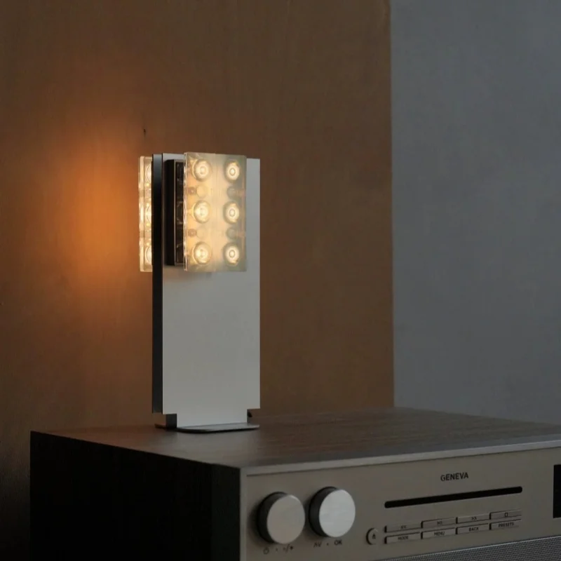 Satellite Charging Desktop Lamp - Original Design. Programmable control for an optical art installation breathing lamp.