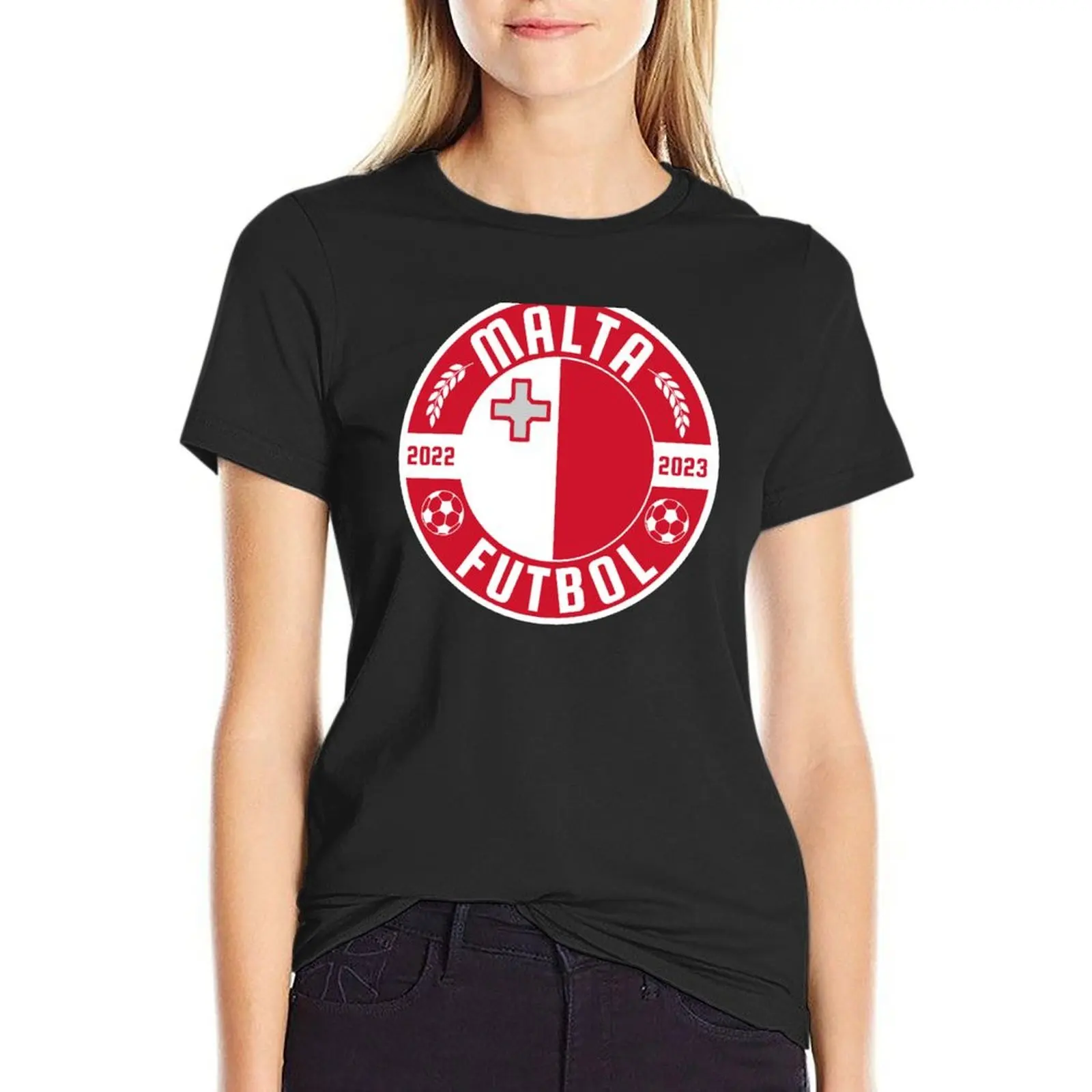 Malta Football T-shirt oversized vintage clothes woman t shirt