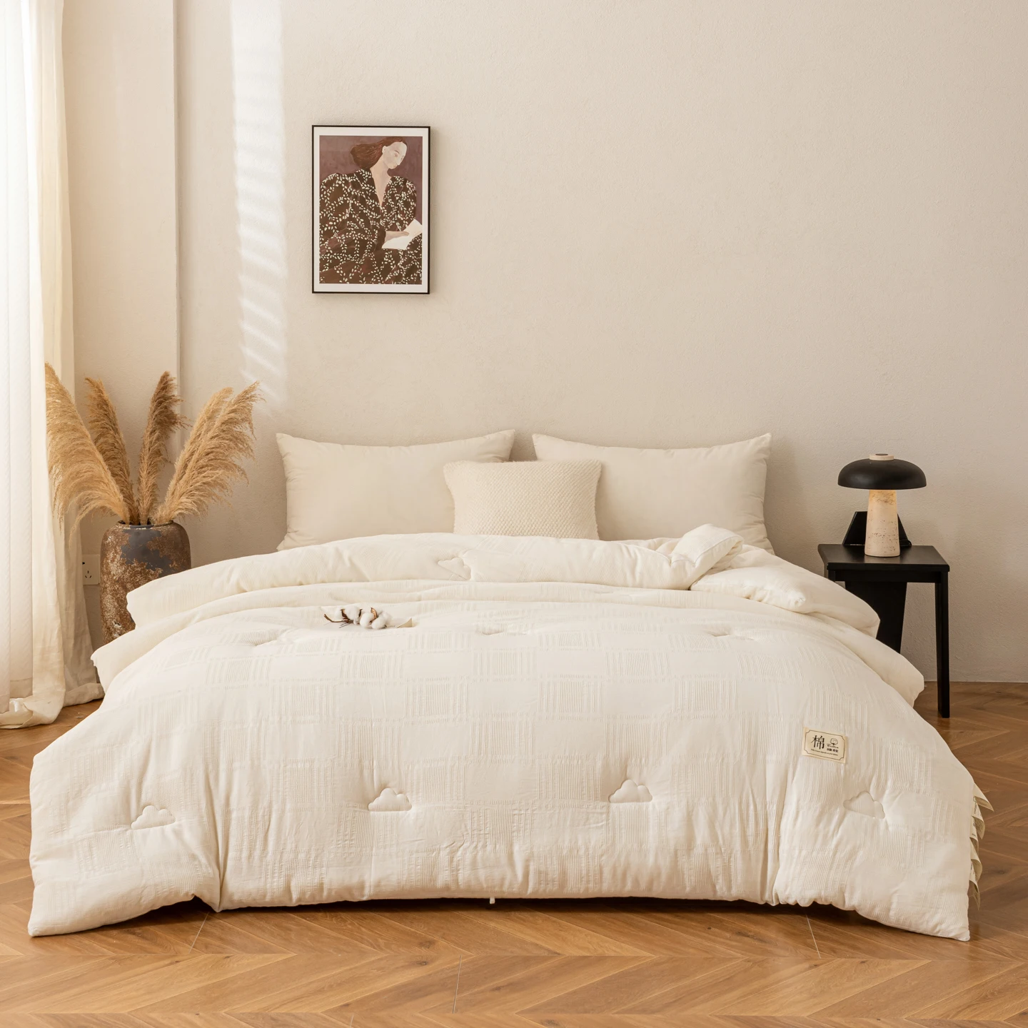 99% Soybean Fiber Filling Autumn Winter Quilt Thick Warm 100% Cotton Comforter High Quality Fluffy Soft Single Double Bed Duvet