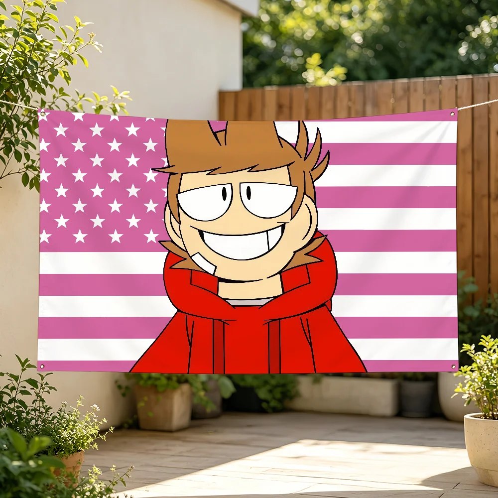 Cartoon E-Eddsworld Tord Flag For Sports Matches  Games Parade Rally Holiday Festival Backyard Balcony Club Bar Decor