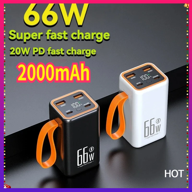 

20W Bidirectional Fast Charging Mini Power Bank 20000mAh 66W Compact and Suitable for Apple and Android Mobile Power Supply