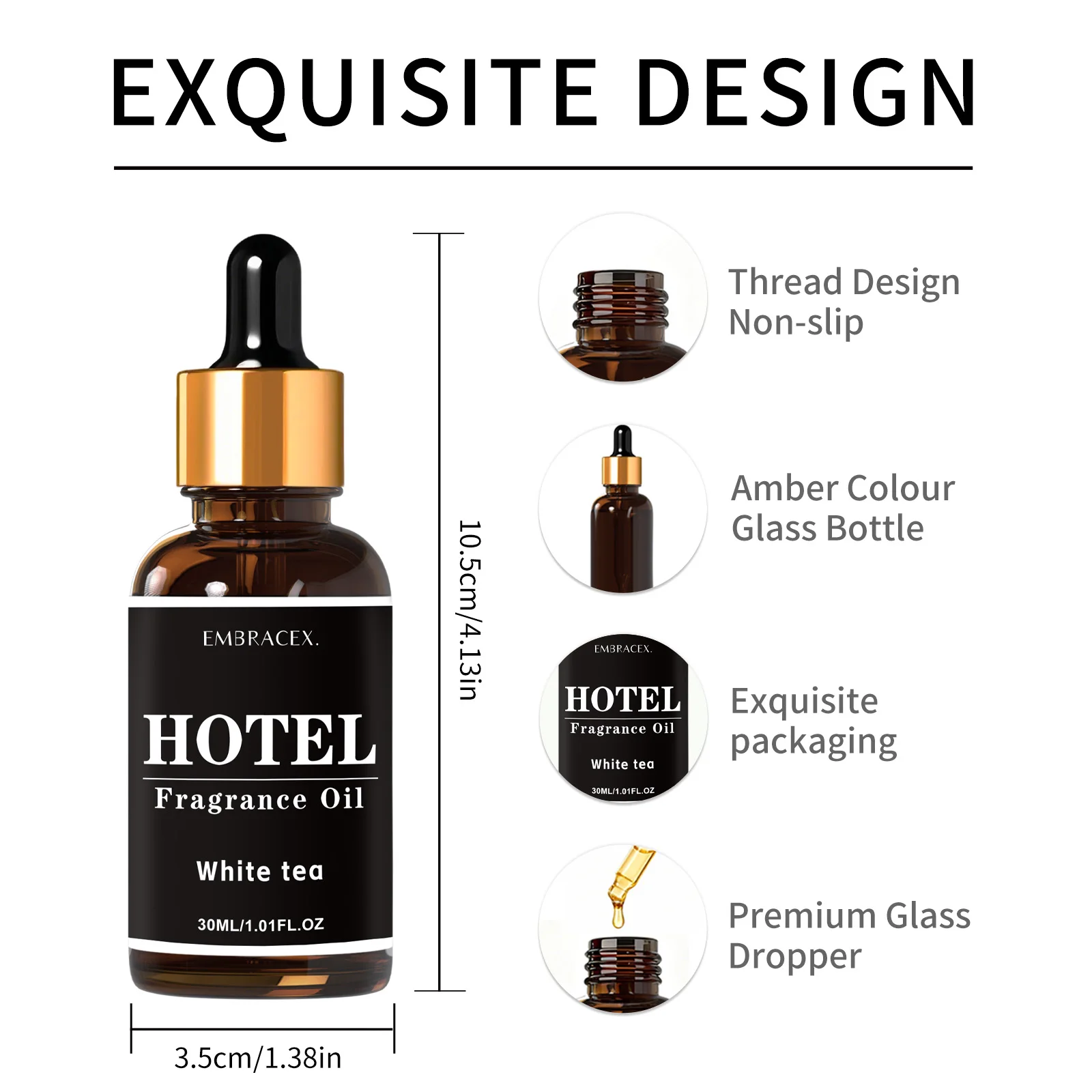 30ml Hotel White Tea Fragrance Oils Car Air Freshener Hotel Diffuser DIY Projects, Gift for Friends,Reed Diffuser Oil