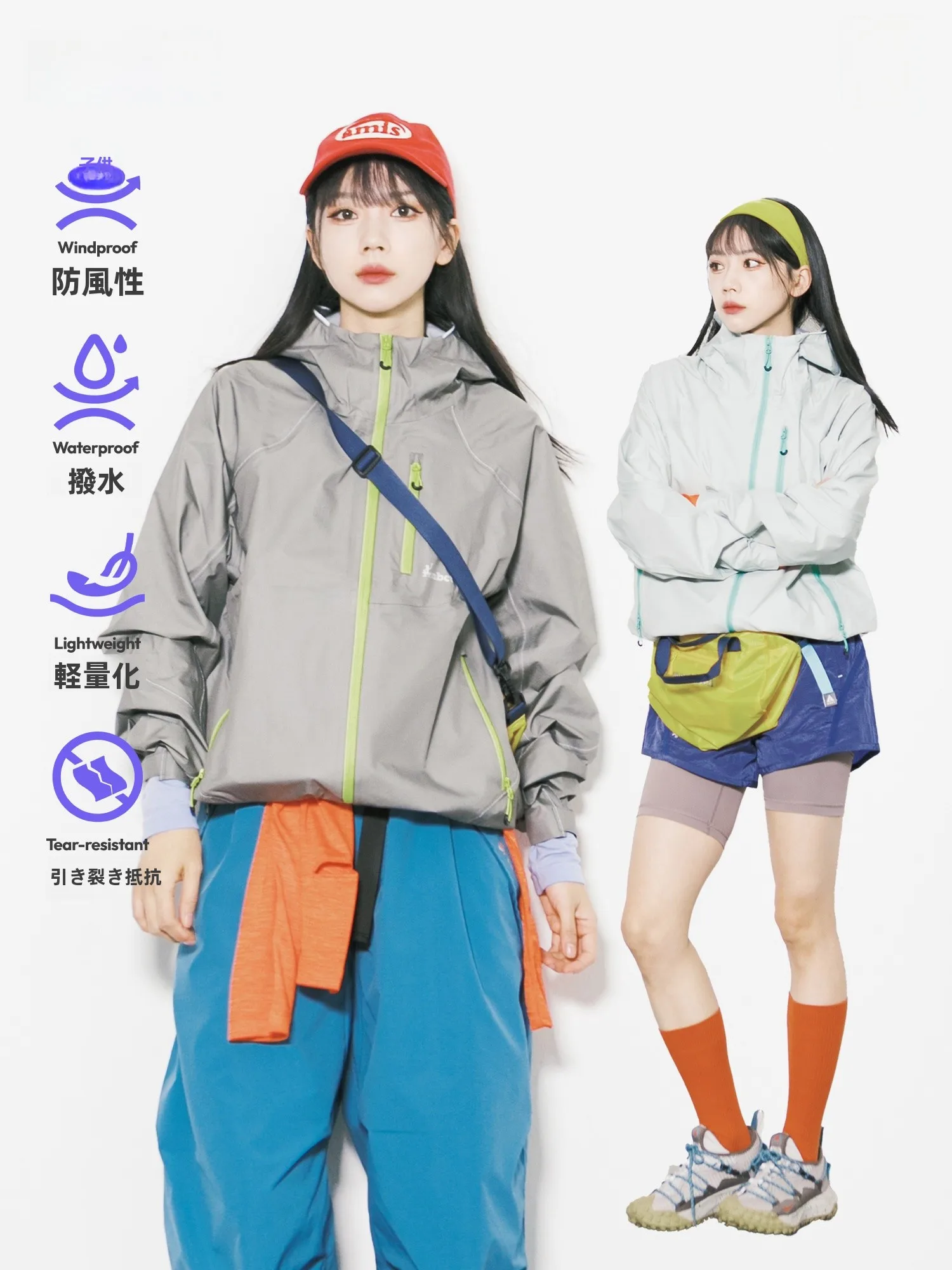 

Outdoor Windproof Waterproof Lightweight Fully Sed Glue Jaet Men's Women's Breathable Tear Resistant Nylon Spor Sle ...