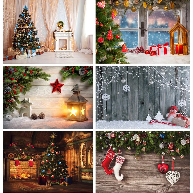 

SHUOZHIKE Thin Cloth Christmas Theme Photography Background Children Portrait Backdrops For Photo Studio Props 1911 CXZM-45