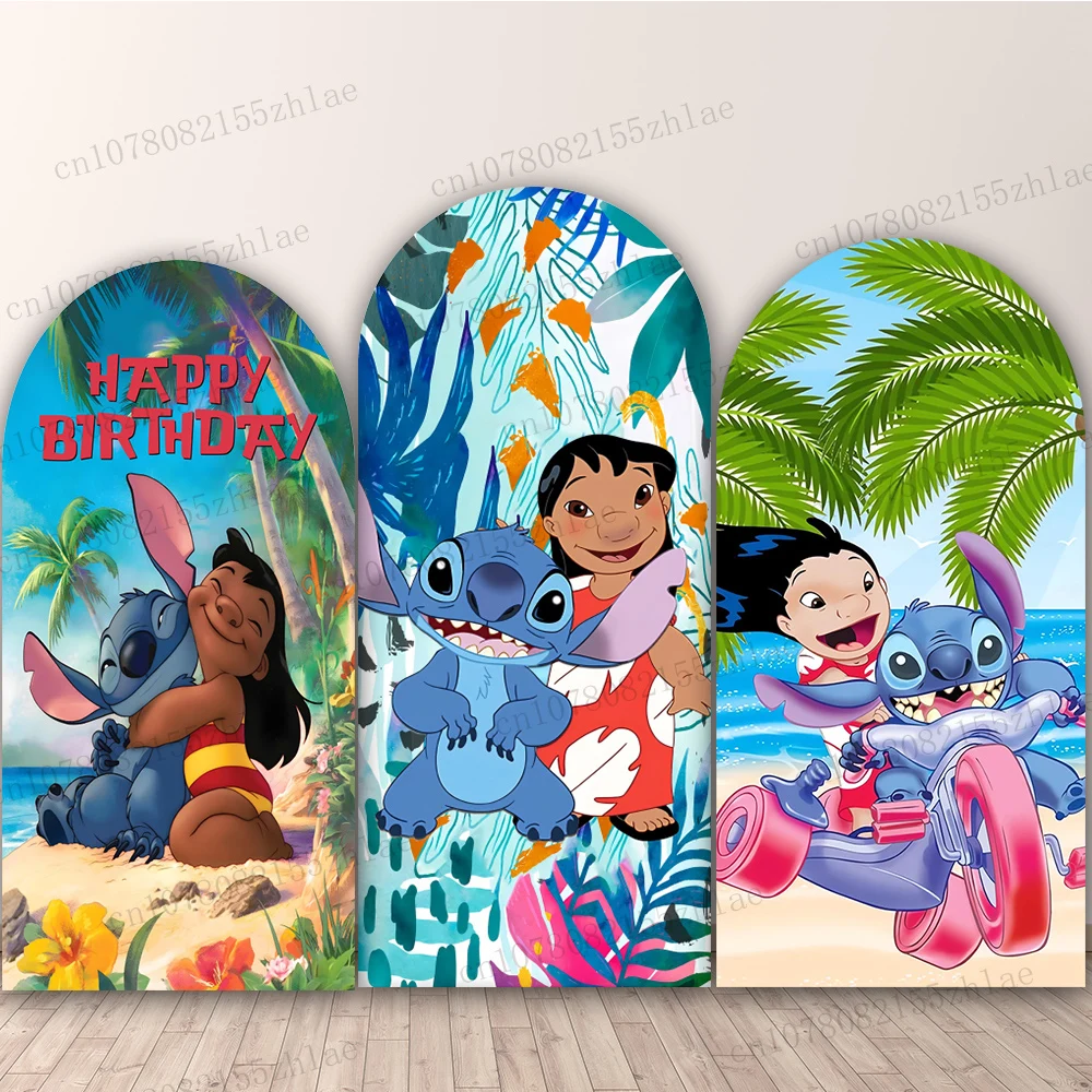 

Lilo & Stitch Birthday Party Arch Photo Backdrop Baby Shower Photography Backdrop Banner Photo Background ﻿