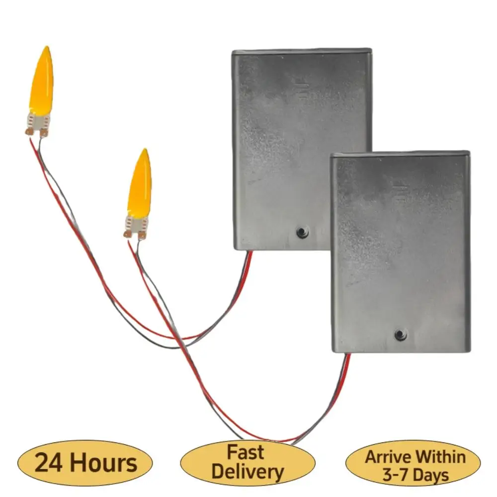 

3V-5V Simulated Candle Flame Lamp Circuit Board with Battery Box Realistic Flickering Effect for Candle Light Flicker Simulation