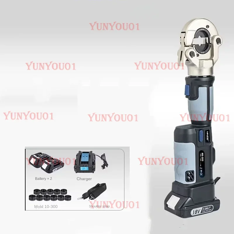 Promotion Cordless Electric Hydraulic Clamp Pz-300 Portable Battery Crimping Tool for Copper Aluminum Cable Terminal 16-300Mm