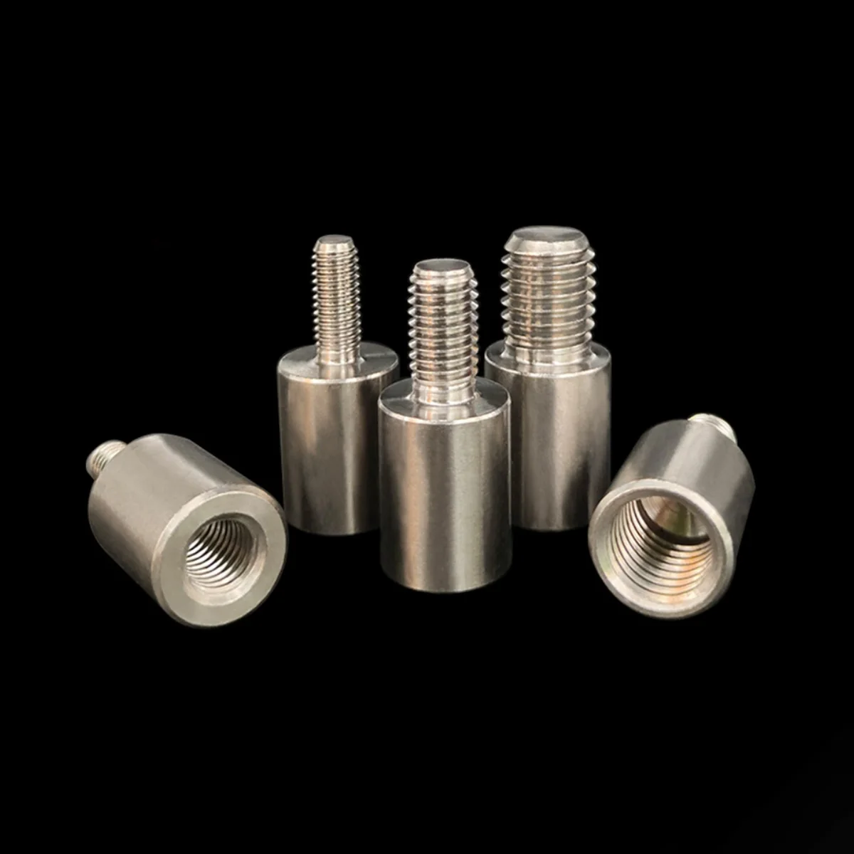 304 Stainless Steel Cylindrical Large And Small Head Conversion Terminal Connector Internal And External Teeth  Single End Stud