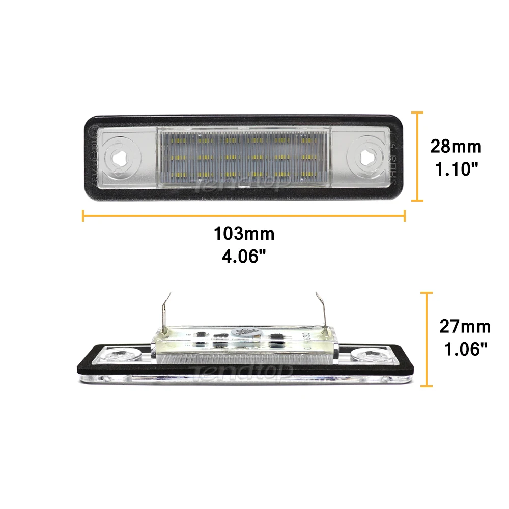 2 stks Foutloos LED Kentekenverlichting Lamp Autolichten Wit Voor Opel Corsa Vectra B Astra F G Omega A B Zafira EEN Signum