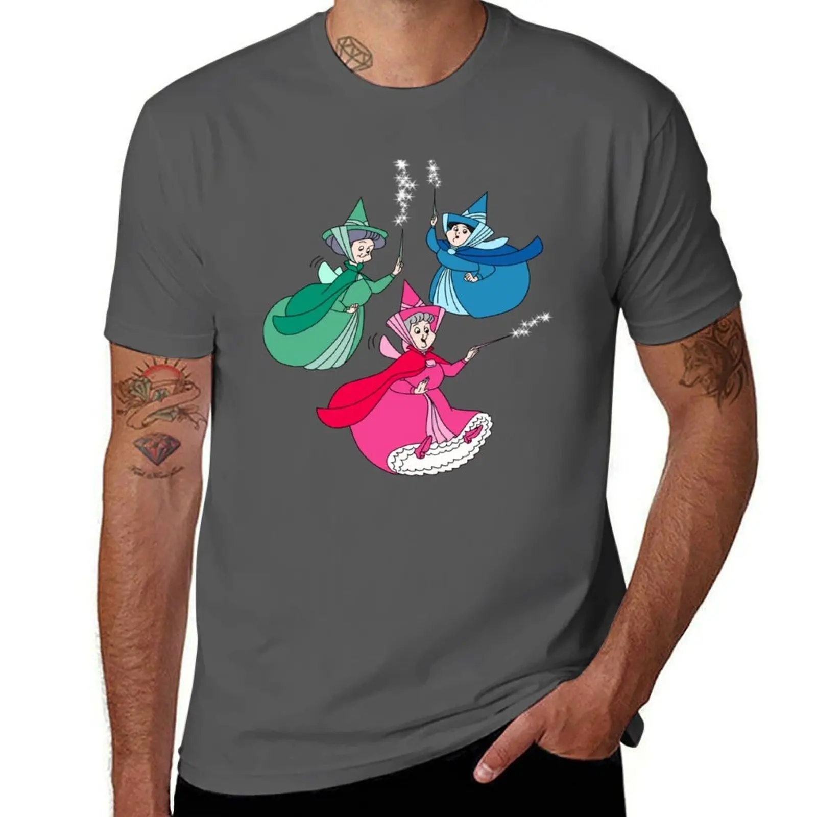 

fairy godmothers T-Shirt cotton t shirt man t shirts for man cotton funny T-Shirt
