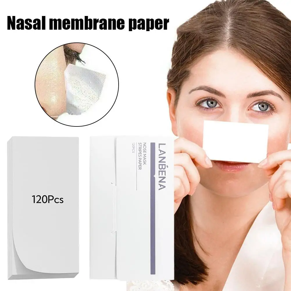 120Pcs Nasal Membrane Paper Nasal Mask Set Paper Blackhead Nasal Replacement Mask Health Care Acne Paper Skin Removal Beaut E7S5