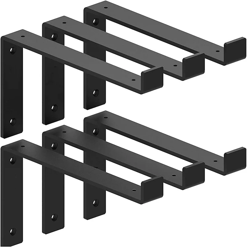 U-shaped Thickened Support Frame Cold-rolled Steel Industrial Storage Rack Wrought Iron Z-shaped Straight Plate Bracket Hardware