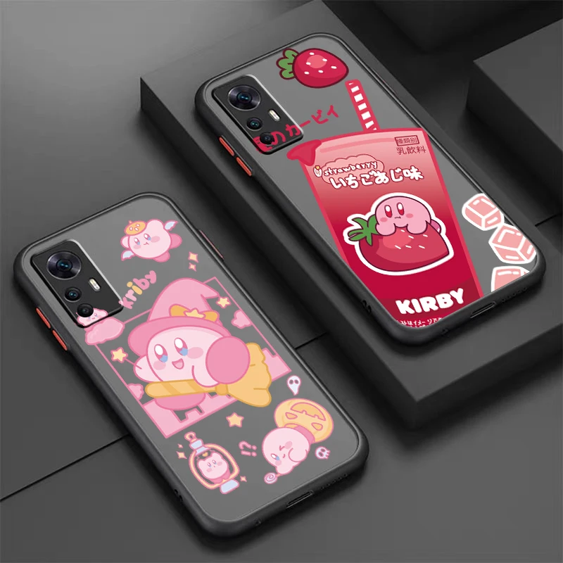 Anime K-Kirbys Cartoon Cute Frosted Translucent For Xiaomi Mi 13 12 12T 11T 11 11i 10T 10 9T Pro Lite Ultra 5G Soft Phone Case