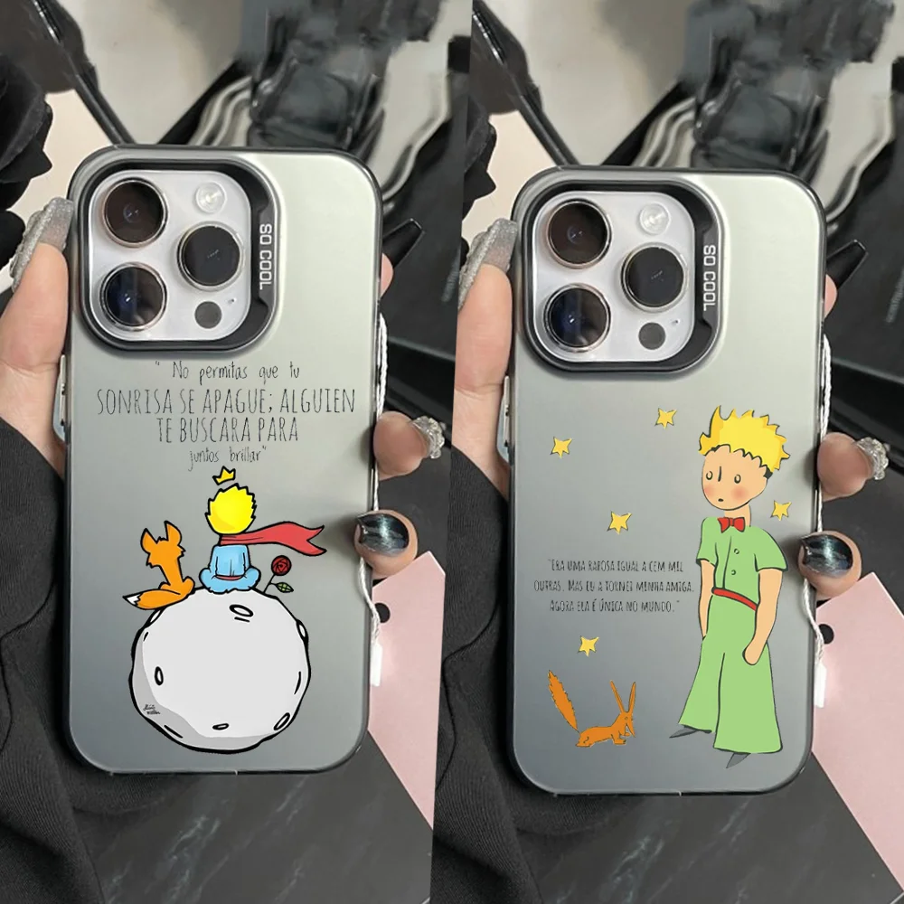 

L-Little fairy tale P-Prince Phone Case For iPhone 16,15,14,13,12,11,Pro,Max,Plus,Mini,XS,SE Anti Fall Black Matte Hard Bumper