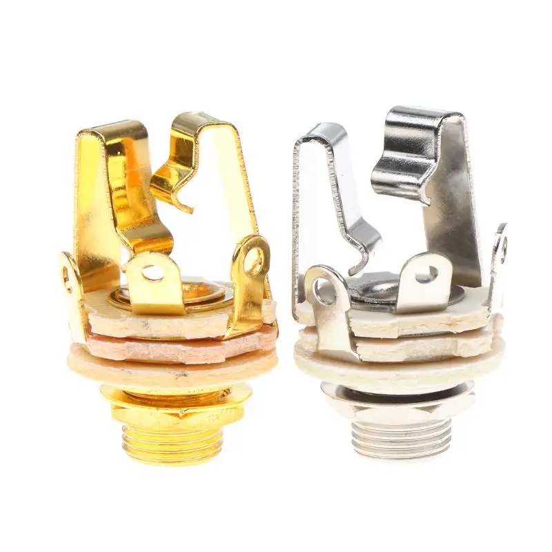 6.35mm 1/4 Inch Guitar Jacks Stereo 3 Pole Connectors for Electric Guitar Sound Enhancement