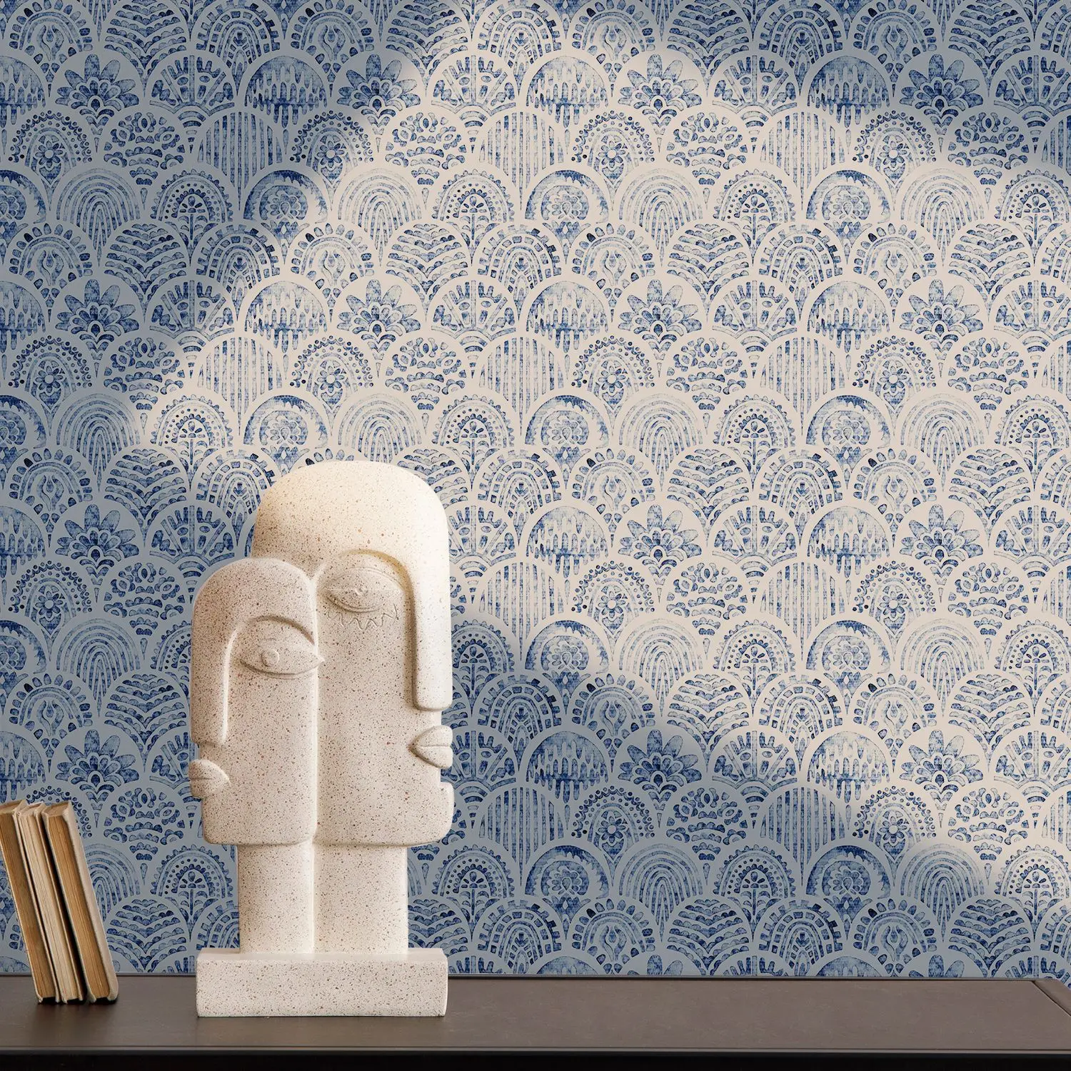 Blue Trellis Wallpaper Peel and Stick Contact Paper Self Adhesive Removable Wall Paper for Livingroom Cabinet Drawer Liner Decor