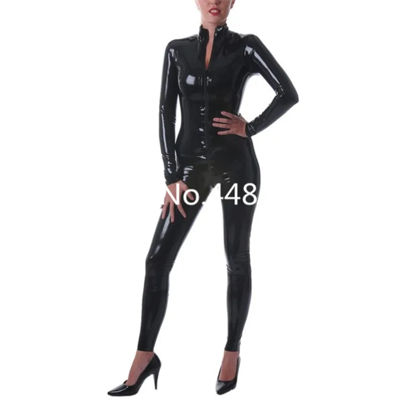 

Latex Rubber Catsuit Front Zipped Latex Rubber Bodysuit for Female Custom Made XS-XXXL