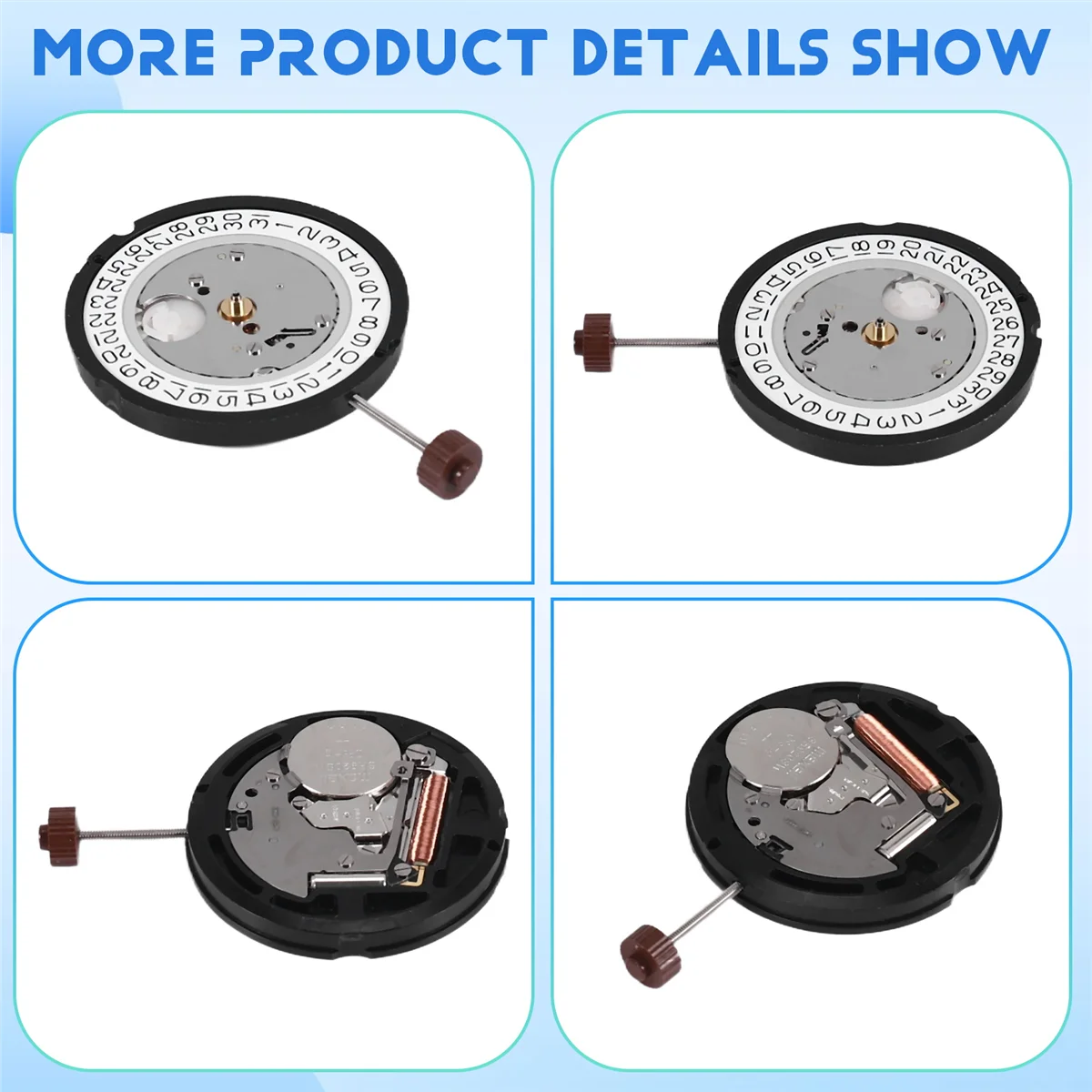 ELBA_Quartz Crystal Watch Movement for Ronda 515 Movement Replacement Watches Repair Tool Parts
