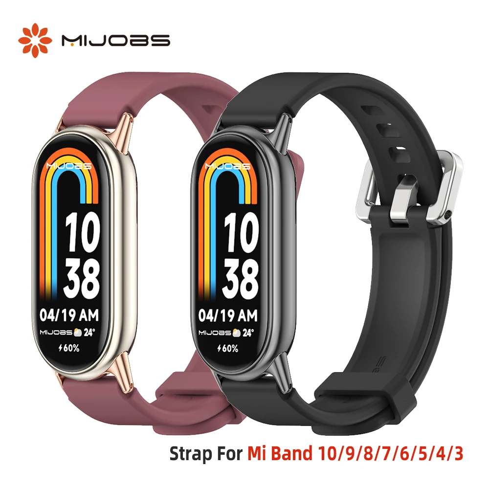 حزام ل Mi Band 10 9 8 7 6 5 4 3 سوار معصم من السيليكون لاستبدال Xiao mi Mi Band 8 سوار Mi Band 7 6 5 4 3 شريط للرسغ