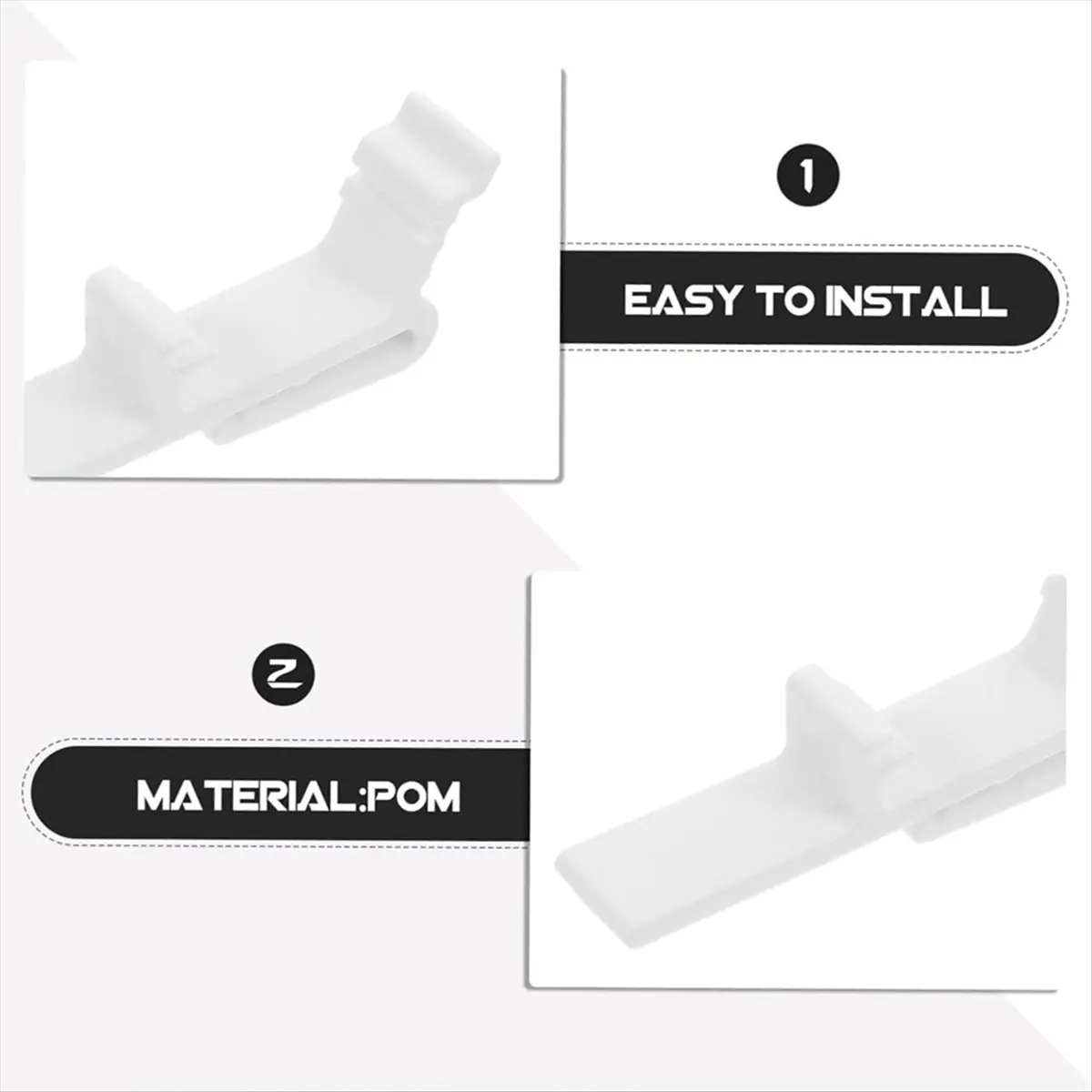 N14R Top 8pcs Vertical Blind Valance Clips Replacement for Blackout Curtains Pom Material Easy Install Home Use