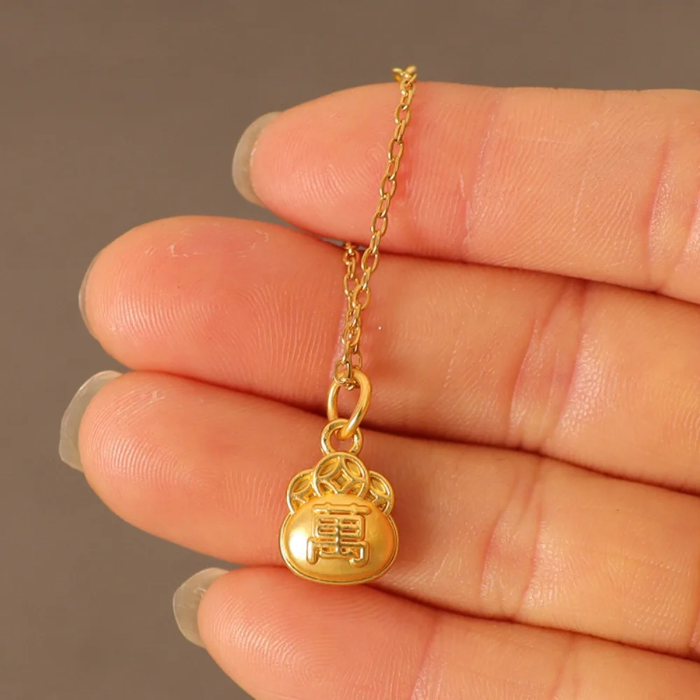 1/6 Miniatuur Simulatie Ketting Aankleden Zegen Mini BJD Jade Gesp Ketting DIY Chinese Schoonheid Mini Jade Kalebas Ketting