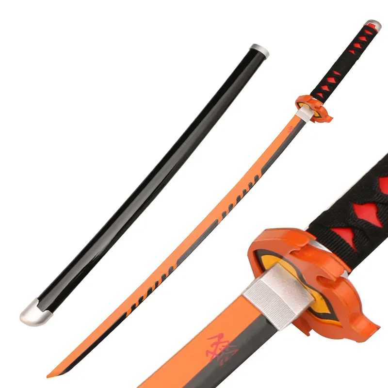 104Cm Cosplay Hashibira Inosuke Bamboe Geassembleerd Zwaard Koel 41Inch Wapen Katana Anime Model