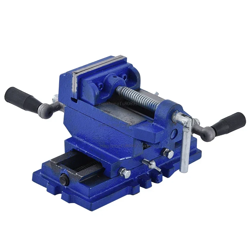 Two-Way Cross Slide Vise, Heavy Duty Cast Iron Bench Drill Clamp, Precision Flat Vice Tool