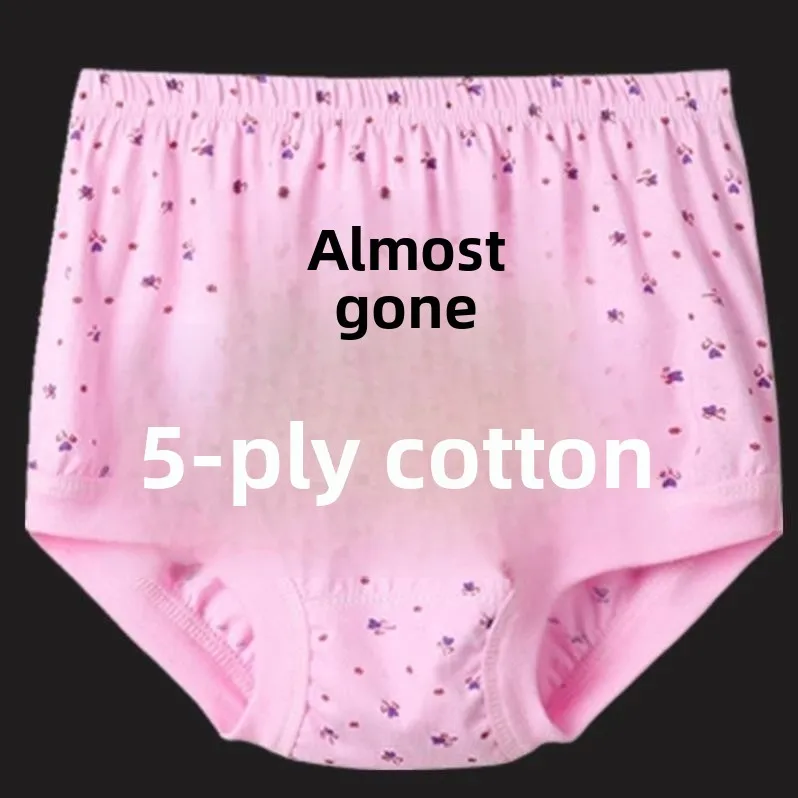 

Женские трусы из чистого хлопка, свободные, удобные, с высокой талией, для мам, больших размеров