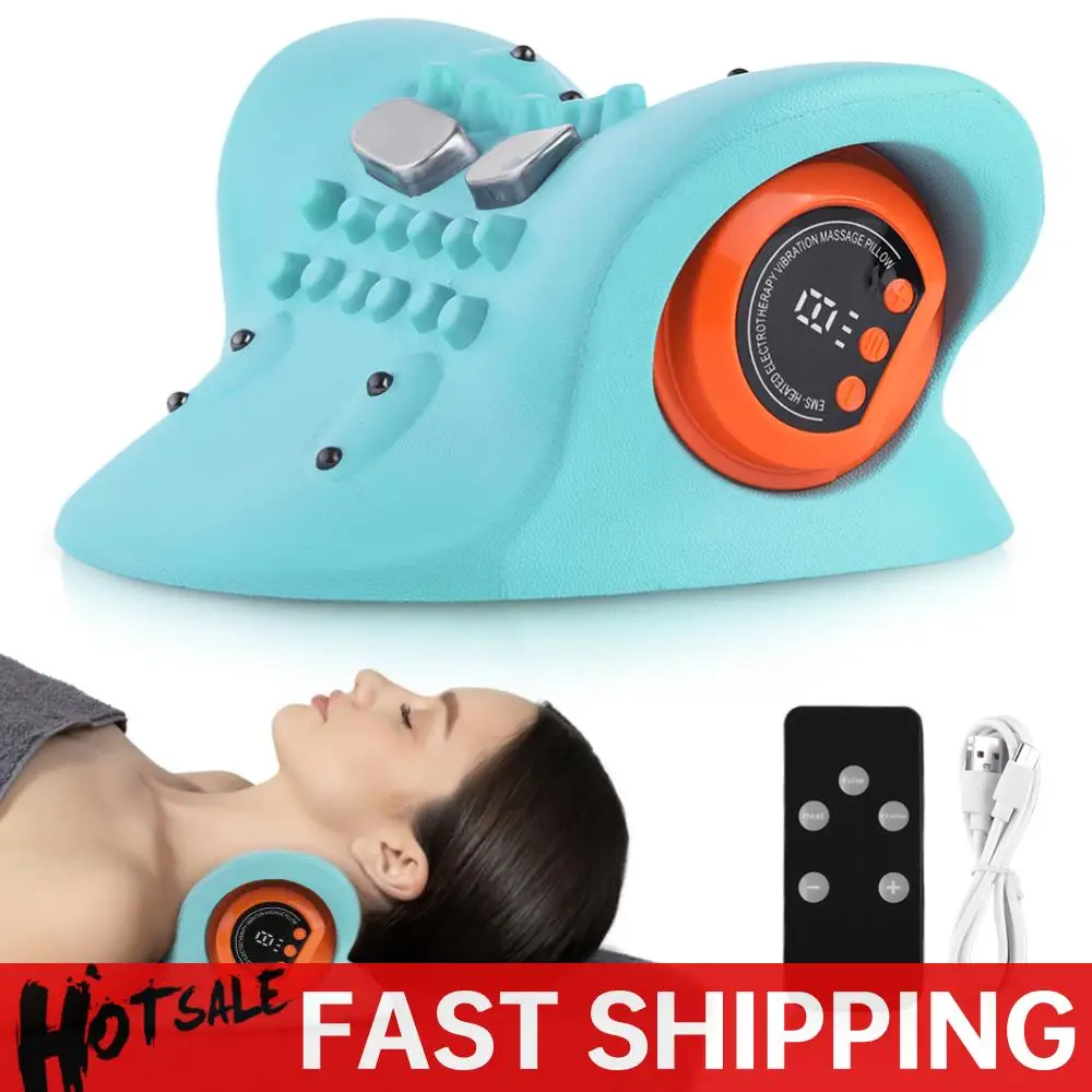 

Neck Traction Pillow Ergonomic Cervical Traction Device Type C Rechargeable 4D Neck and Shoulder Massager for Neck Shoulder