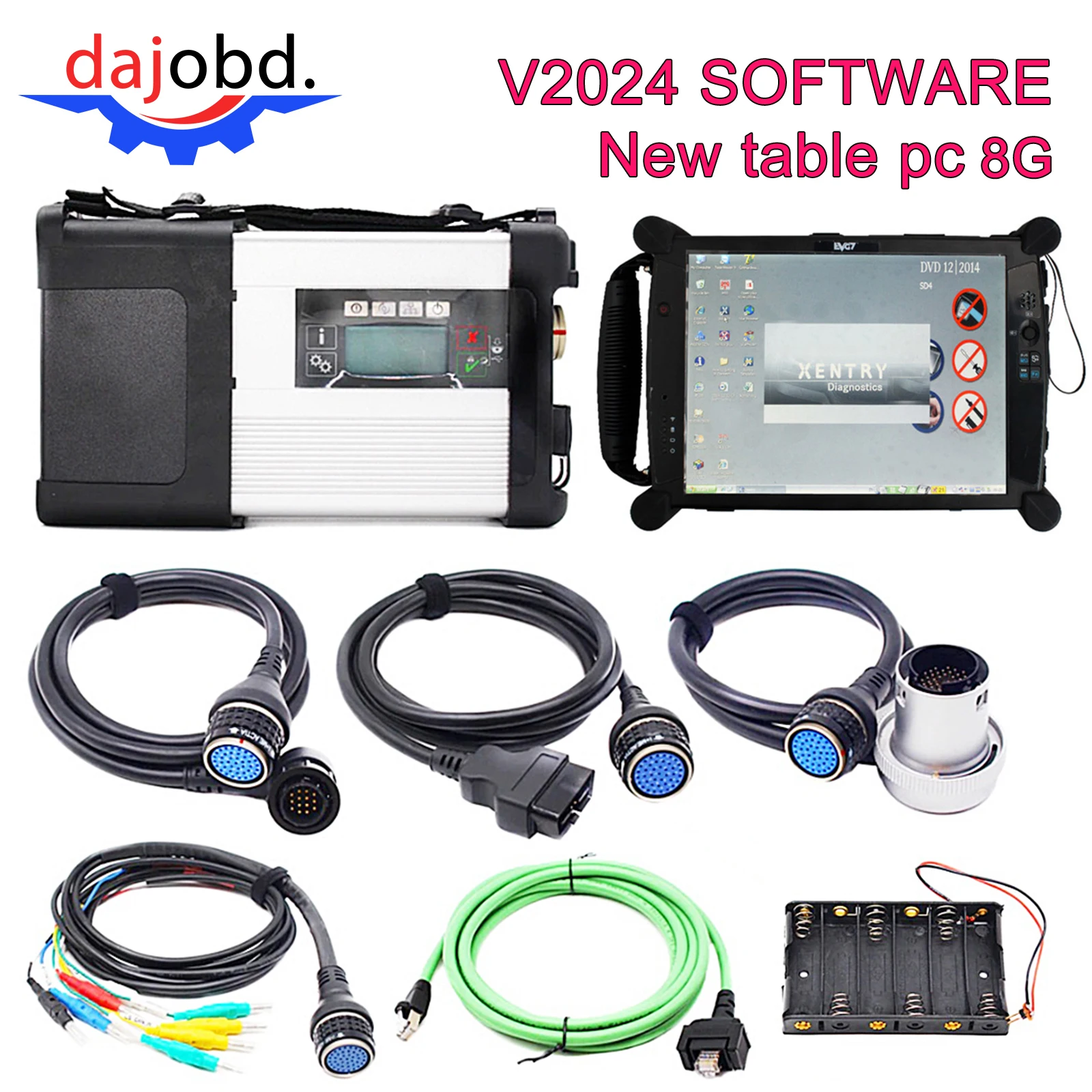 FOR MB Star Diagnostic Tool C5 SD Connect Compact Software SSD 2024 Software and New Tablet for Mercedes Trucks