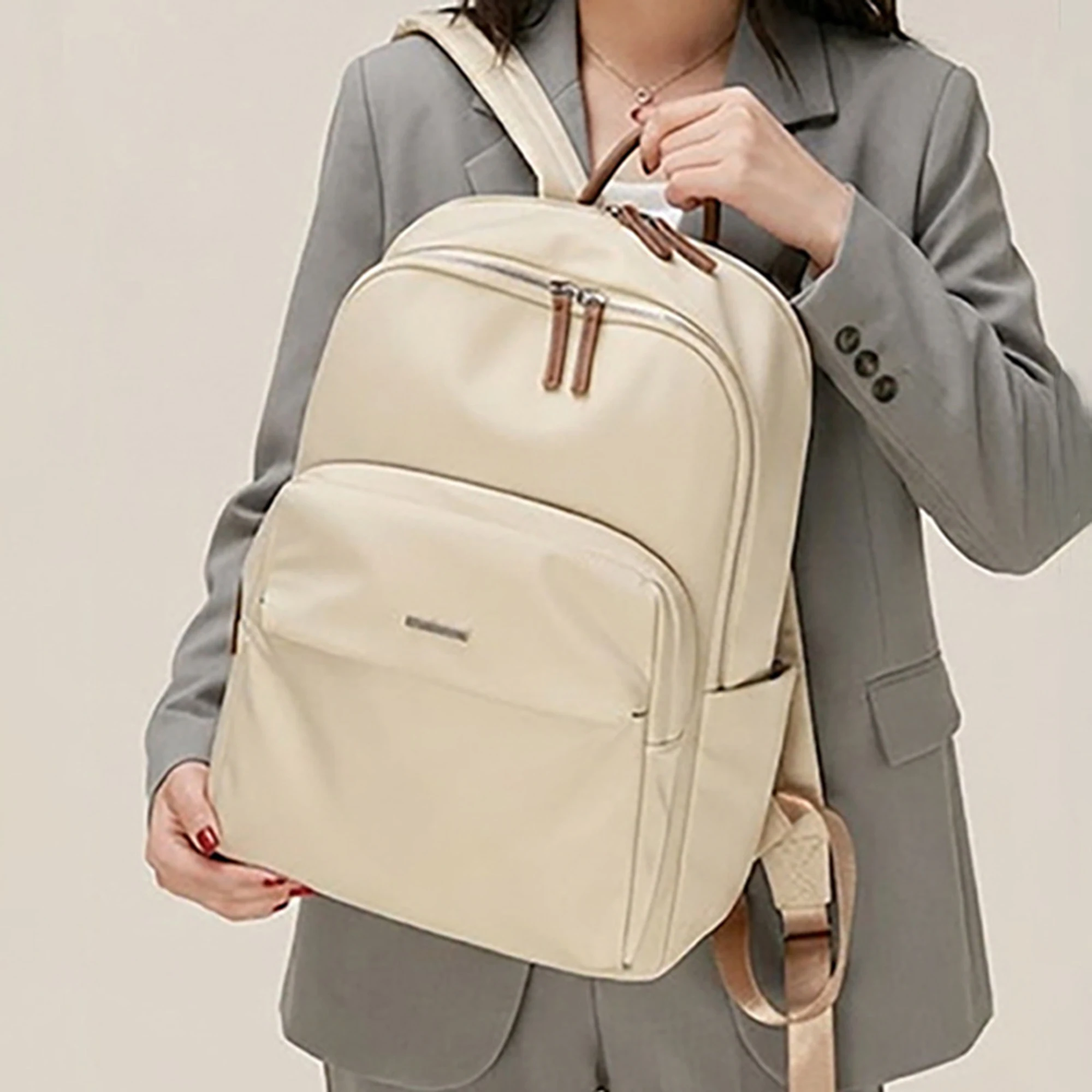 CKKUI Fashion Large Capacity Waterproof Casual New Simple Zipper Backpack Shopping Travel Commuter Versatile School Laptop Bag