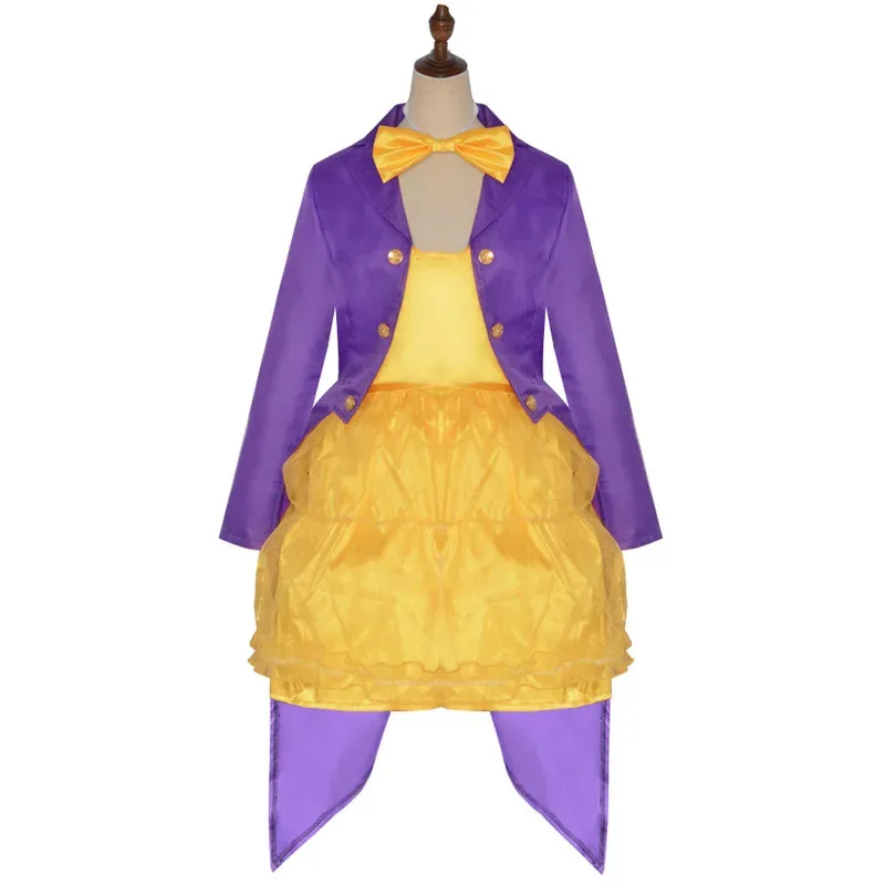 

Willy Cosplay Woman Dress Version Costume Blue Jacket Yellow Dress Roleplay Dress Coat Outfits Halloween Carnival Party Suit