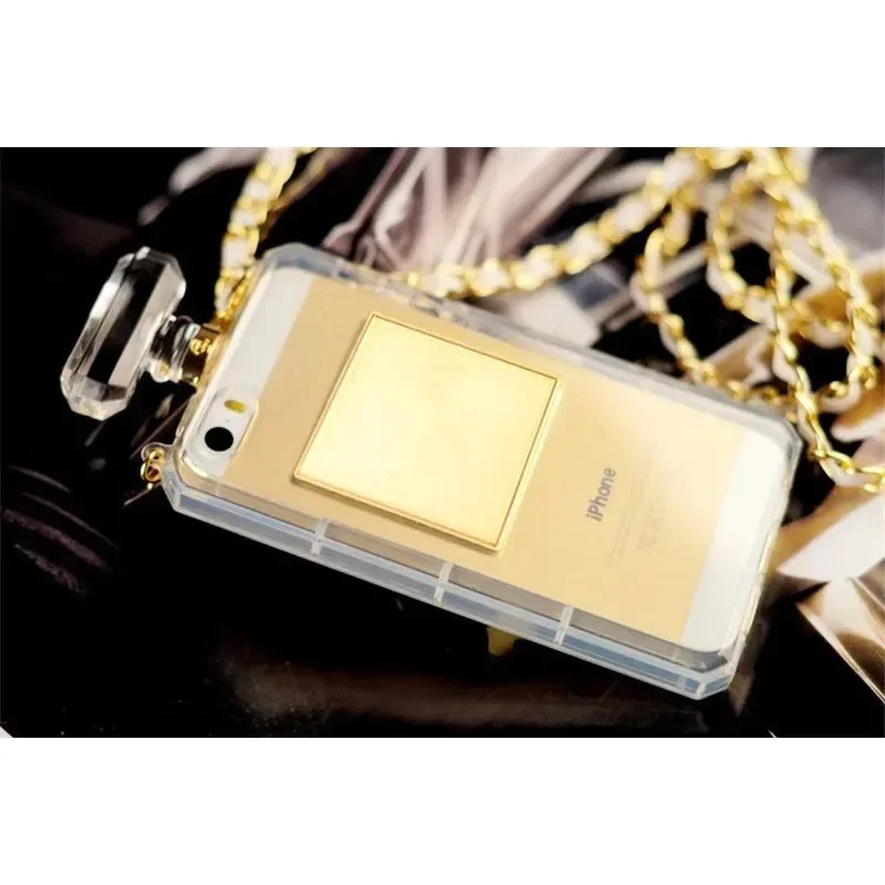 Perfume Bottle Lanyard Chain Case Cover for Samsung Galaxy S23 Ultra, S22, S24, S21, S10, Note 8, 9, 10, 20, Hot, High Puality