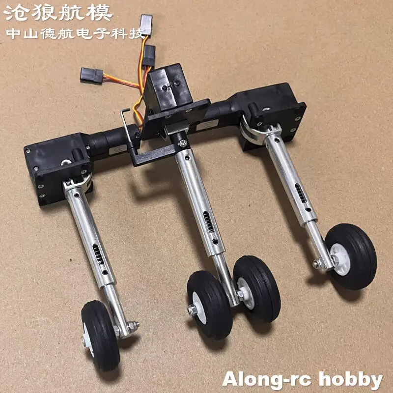 Train d'Atterrissage Rétractable de 105mm avec Roue en PU de 1 ou 2 36mm, Pièces d'Avion RC de 2 à 3kg, pour Bricolage