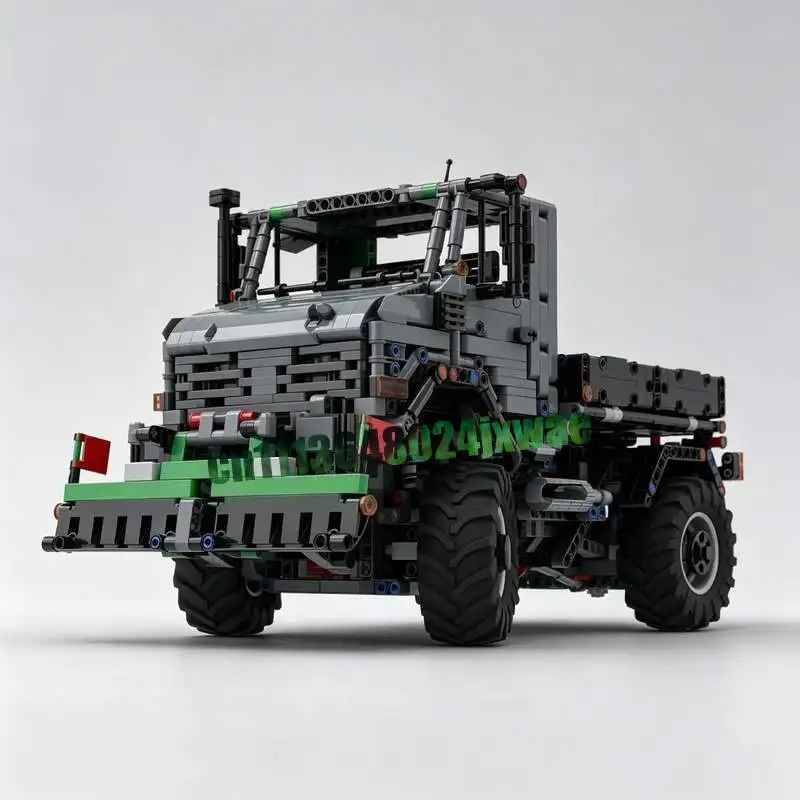 New 1975PCS Unimog U2100 Agrar Truck MOC Vehicle Building Blocks Custom DIY Assembly Educational Model Display Collection Gift