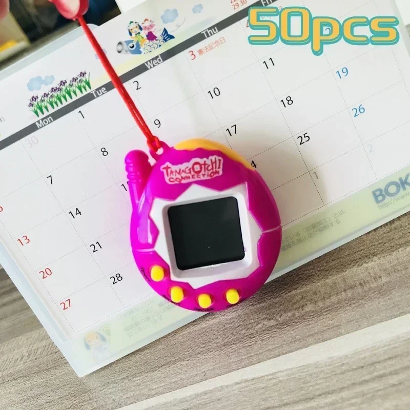 50pcs 90S Nostalgic Virtual Cyber Pet Toy Keyring Pets Toys Gift Tamagotchi Electronic Pets Gift Christmas Educational Funny