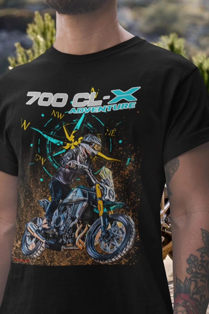 700CL-X T-shirt Scrambler Motorcycle Biker Gift Cotton T-shirt Unisex