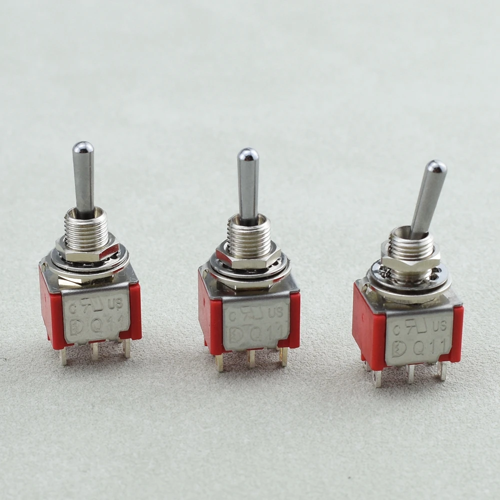 1 Piece ON-ON-ON/ ON-OFF-ON 3-way /ON-ON 2-way DPDT Mini Toggle Switch for Electric Guitar or Bass - Made in TaiWan