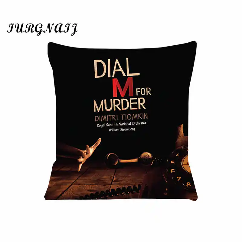 Cushion Cover for Sofa Dial M for Murder Pillow Case Cover Seat Car Throw Pillowcase 45X45cm For Home Decorative SJ-586