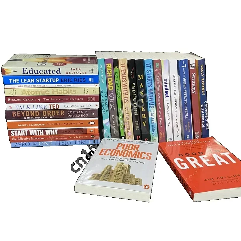 Conjunto Completo de Livros, Original Inglês, Pai Rico Pobre, Investimento, Gestão Econômica, Revisão de Negócios, Romance, 29 Livros