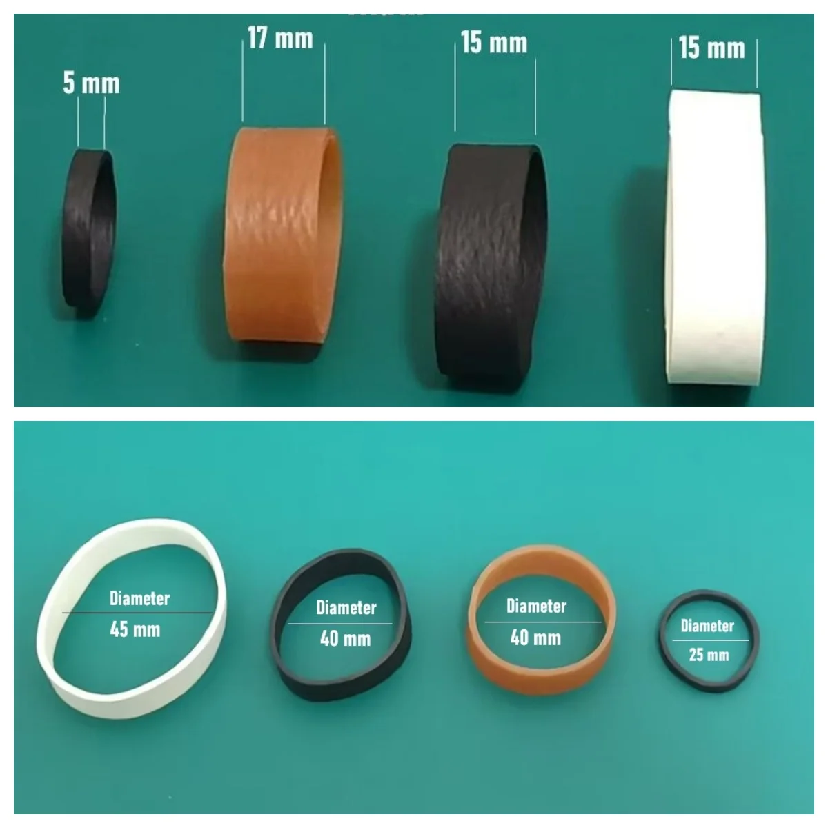 Durable Strong Wide Black White Brown Rubber Bands For Packing Packaging