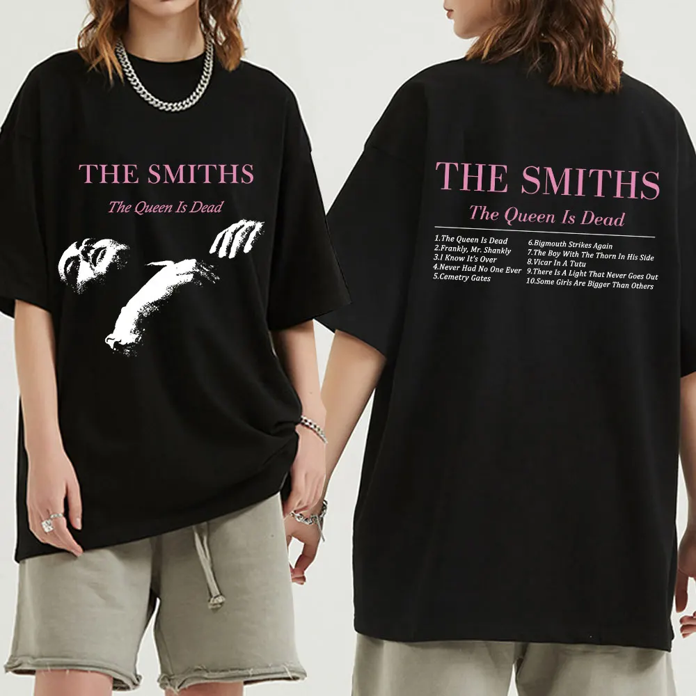 The Smiths The Queen Is Dead 1980 Oversized T-shirt Indie Morrissey Vintage Punk Rock Band Unisex Streetwear Summer Clothing